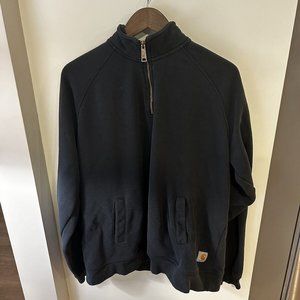 carhartt quarter zip jacket mens XL Black